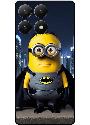 Чехол силиконовый бампер для motorola moto g86 power с рисунком миньон бэтмен minion