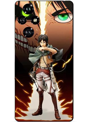 Чехол силиконовый бампер для huawei honor 200 с рисунком атака титанов attack on titan