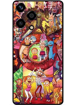 Силиконовый чехол бампер для huawei honor 200 lite с картинкой rick and morty рик и морти