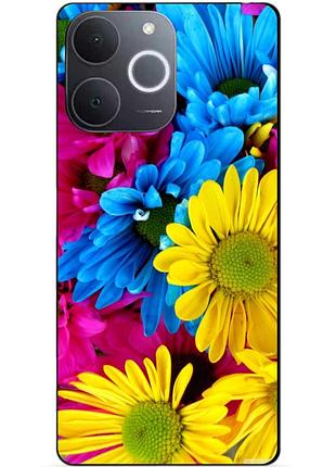 Силіконовий чохол бампер для realme note 70 з малюнком хризантеми квіти