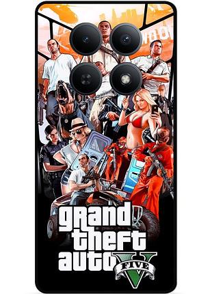 Чехол силиконовый бампер для xiaomi redmi note 15 5g с рисунком gta гта
