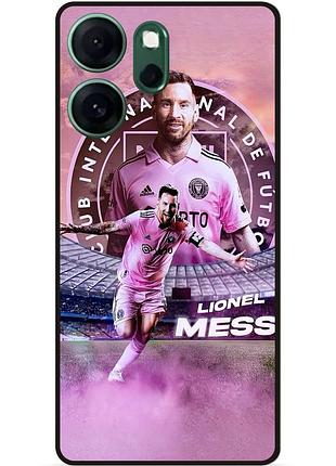 Силиконовый бампер чехол для oppo reno 14fs с рисунком leo messi месси