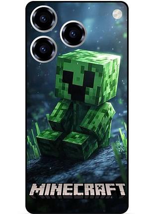 Силіконовий чохол бампер для zte blade a76 стів minecraft кріпер майнкрафт