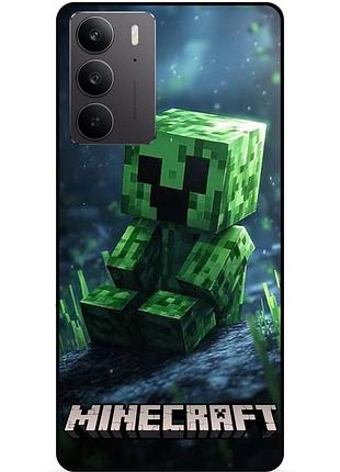 Силіконовий чохол бампер для realme c71 / c75 стів minecraft кріпер майнкрафт