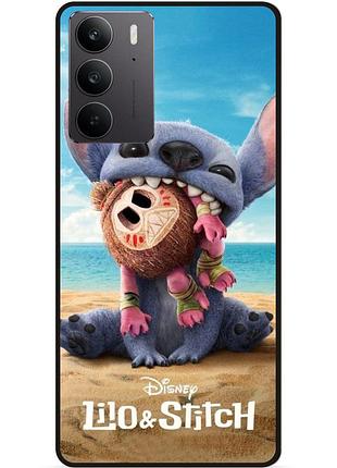 Силиконовый чехол бампер для realme c71 / c75 лило и стич stitch