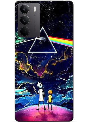 Силиконовый бампер чехол для realme c71 / c75 с рисунком рик и морти rick and morty