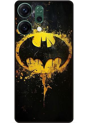 Чехол силиконовый бампер для oppo reno 14 с рисунком бэтмен dc batman