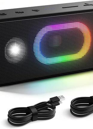 Динамик ortizan bluetooth, музыкальная шкатулка bluetooth 5.3, двойные басовые динамики, аккумулятор на 24