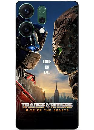 Силіконовий чохол бампер для oppo reno 14 з малюнком звіробої трансформери transformers
