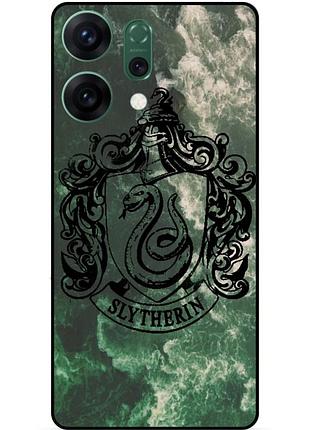 Чехол силиконовый бампер для oppo reno 14 с рисунком слизерин slytherin гарри поттер harry potter