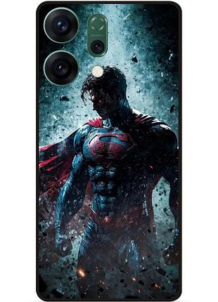 Чехол силиконовый бампер для oppo reno 14 с рисунком супермен superman