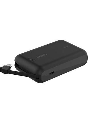Belkin boostcharge power bank, портативный блок питания 10 000 мач со встроенным кабелем, pd 20 вт — подача