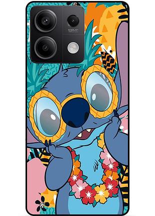 Чехол силиконовый бампер для xiaomi poco m6 pro 4g с рисунком стич stitch