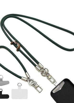 Набір шнурків 120см + 35см dark green