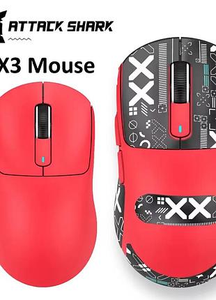 Миша бездротова ігрова attack shark x3 paw3395/superlight/красный/red
