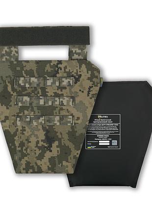 Защита паха kiborg (напашник-фартук) с баллистическим пакетом 1 класс защиты militex pixel