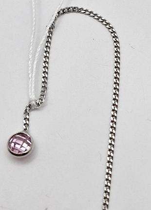 Сережки серебряные протяжки с кубическим цирконием 0,85 г