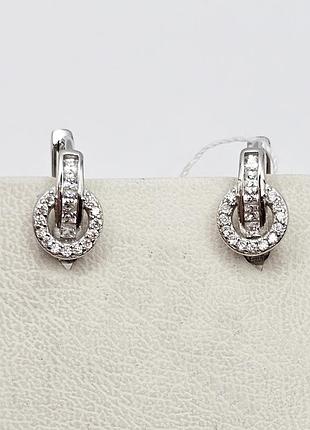Сережки серебряные с кубическим цирконием 2,7 г