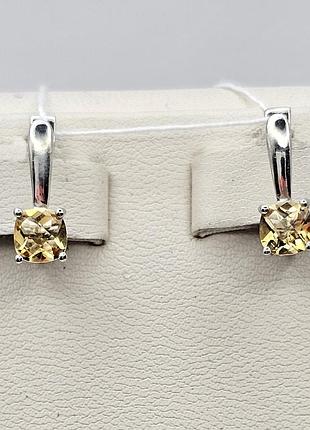 Сережки срібні з цитрином 2,62 г