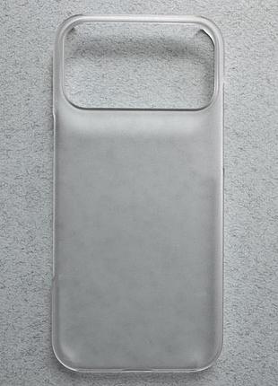 Apple iphone 17 pro max чохол (бампер, накладка) прозорий пластиковий