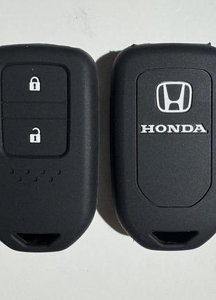 Силиконовый чехол для ключа honda civic jazz accord cr-z insight cr-v hr-v pilot odyssey черный
