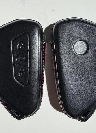 Шкіряний чохол для ключа onecase volkswagen passat, golf, tiguan, touareg, polo, amarok, jetta, beetle, bora, caddy