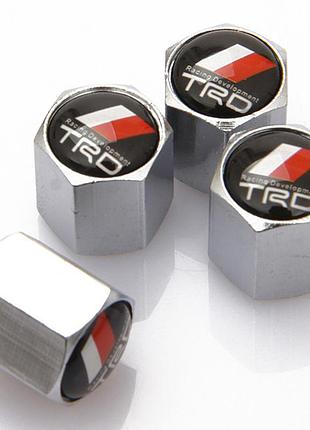 Защитные колпачки на ниппеля toyota тойота trd серебристый