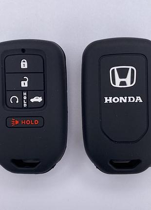 Силиконовый чехол для ключа honda hr-v cr-z accord jazz odyssey cr-v insight pilot civic черный