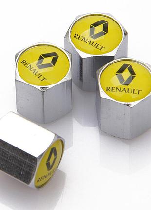 Защитные колпачки на ниппеля renault рено серебристый