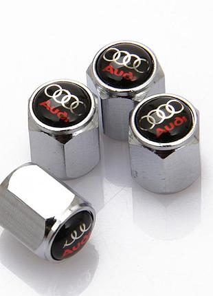 Защитные колпачки на ниппеля ауди audi серебристый
