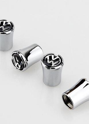 Защитные колпачки на ниппеля фольксваген volkswagen серебристый