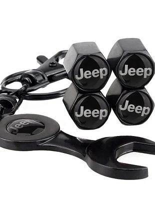 Защитные колпачки на ниппеля джип jeep черный