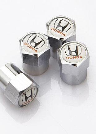 Защитные колпачки на ниппеля хонда honda серебристый