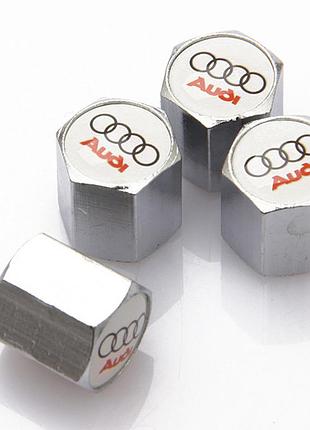 Защитные колпачки на ниппеля ауди audi серебристый