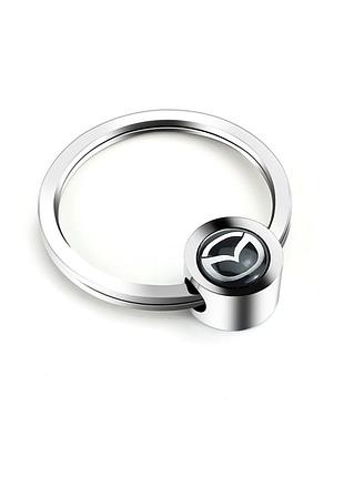 Кольцо брелок для ключей мазда mazda серебристый