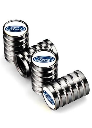 Защитные колпачки на ниппеля ford форд серебристый