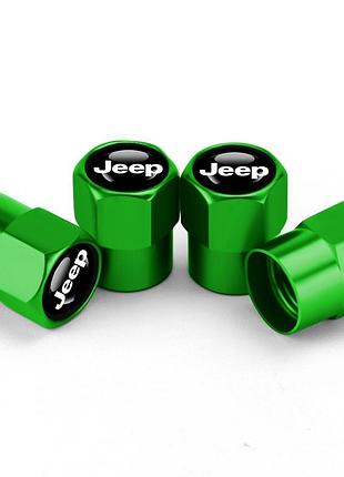 Защитные колпачки на ниппеля джип jeep зеленый