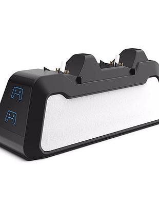 Зарядная док станция для зарядки 2 геймпадов alloyseed для dualsense ps5 white