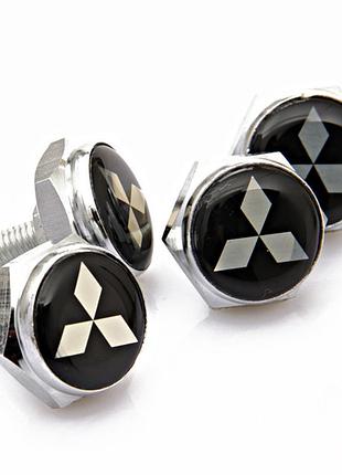Болты номерного знака mitsubishi митсубиси болты крепления номера серебристый