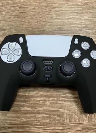 Защитный силиконовый чехол на джойстик контроллер dualsense для sony playstation 5 ps5 черный