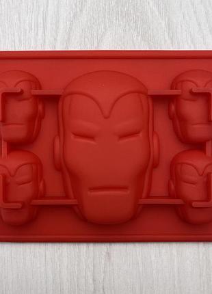 Силиконовая форма для льда шоколада печенья железный человек iron man 16*10 см