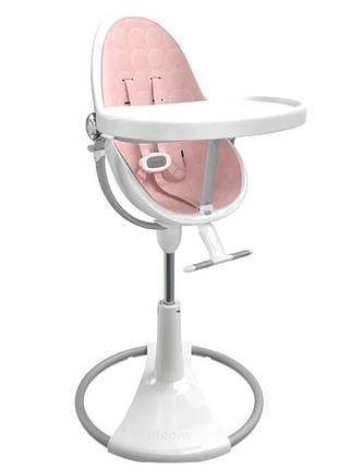 Стільчик для годування bloom fresco chrome white (з вкладишем) blush pink