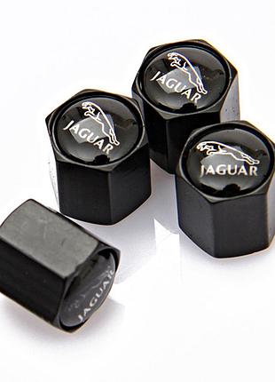 Защитные колпачки на ниппеля ягуар jaguar черный