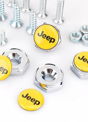 Болты номерного знака джип jeep болты крепления номера серебристый