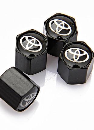 Защитные колпачки на ниппеля toyota тойота черный