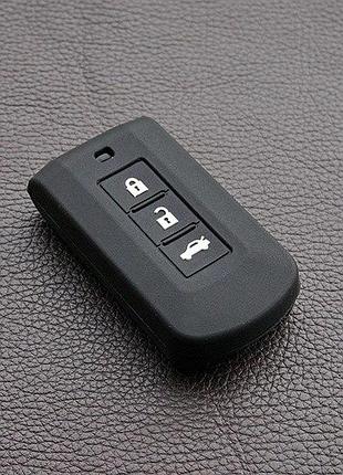 Силиконовый чехол для ключа mitsubishi eclipse cross outlander colt lancer asx pajero sport pajero черный