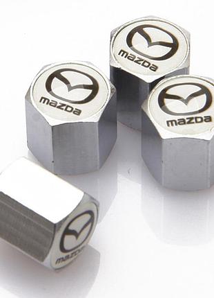 Защитные колпачки на ниппеля мазда mazda серебристый