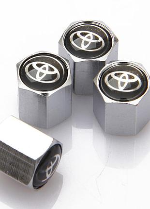 Защитные колпачки на ниппеля toyota тойота серебристый