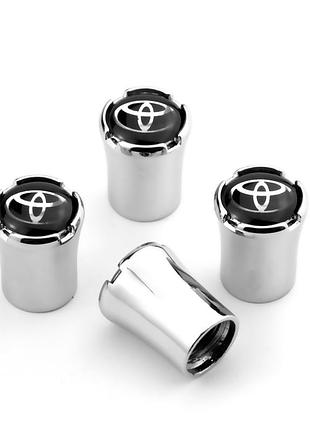 Защитные колпачки на ниппеля toyota тойота серебристый