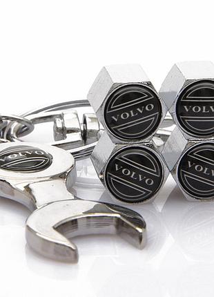 Защитные колпачки на ниппеля вольво volvo серебристый